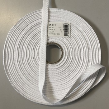 Hosenschonerband baumwolle 10mm (50 m), Weiss